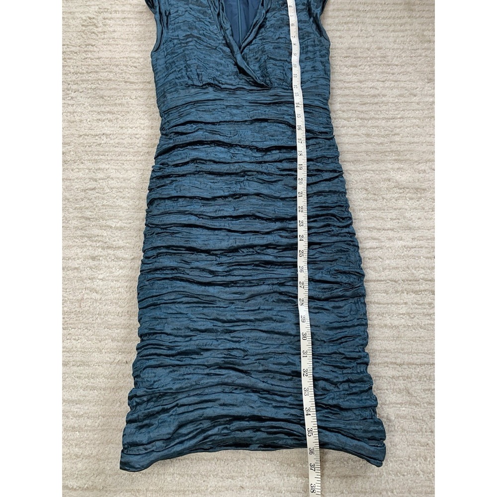 Vintage Y2K 90's Nicole Miller Gold Label Blue Rushed Dress Size 6 USA $450 - Picture 16 of 16